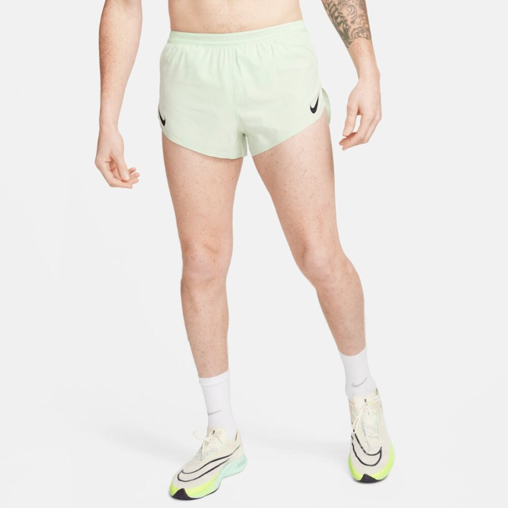 Nike AeroSwift Dri-FIT ADV 2” Brief-Lined Running Shorts Green Black Size Large